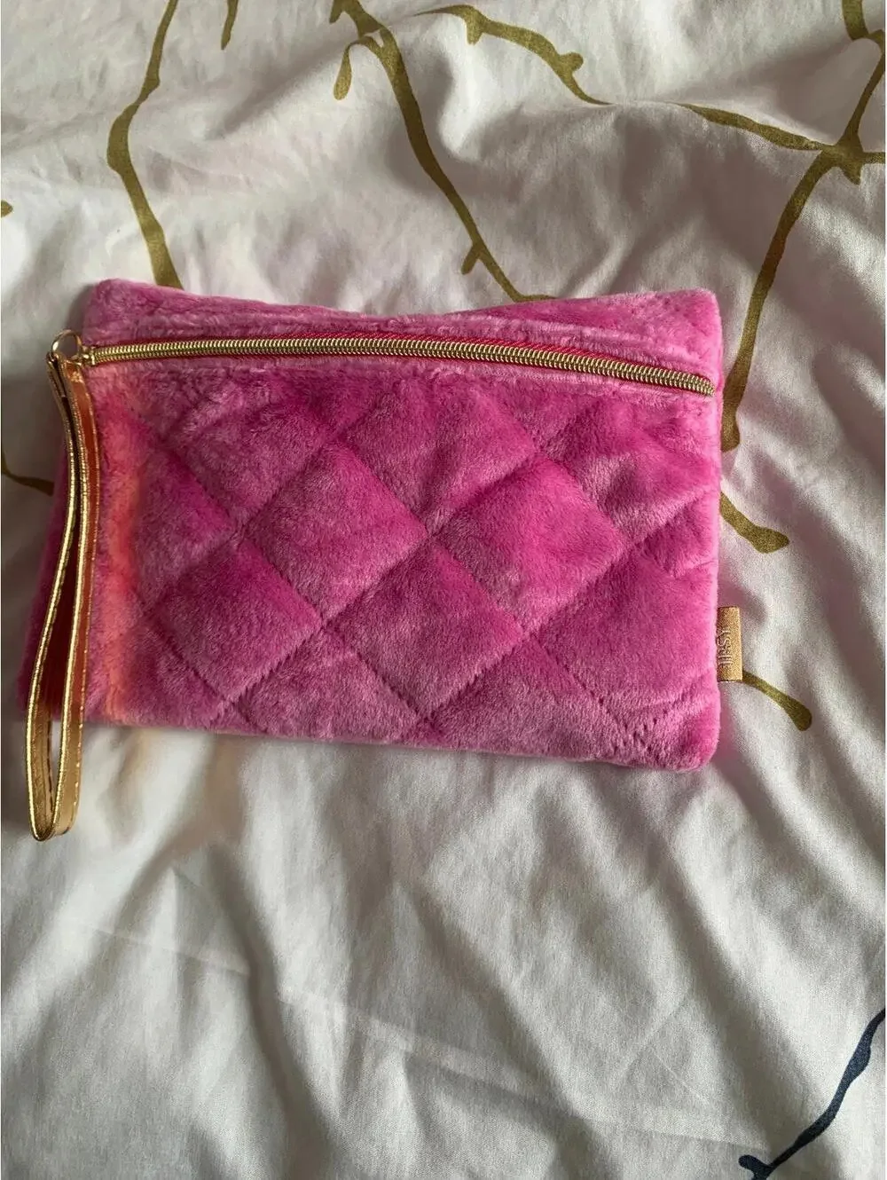New Ipsy Pink and Gold Makeup and Accessory Bag